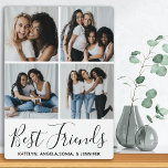 Gepersonaliseerde beste vrienden 4 Foto collage Fotoplaat<br><div class="desc">Viel je beste vriend en vriendschap met een aangepaste foto-collage beste vrienden plaque. Of het nu een verjaardag is, Kerstmis, of vriendschap die deze beste vriendenplaque geeft, is een prachtig geschenk dat de komende jaren een schat zal zijn. Deze vriendschapsplak werd gepersonaliseerd met 4 van je favoriete foto's en namen...</div>
