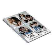 Gepersonaliseerde beste vrienden 4 Foto collage Notitieboek (Rechterzijde)