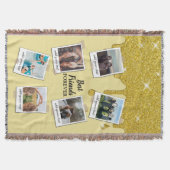 Gepersonaliseerde beste vrienden 6 Foto Aangepast  Deken (Voorkant)