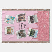 Gepersonaliseerde beste vrienden 6 Foto Aangepast  Deken (Voorkant)