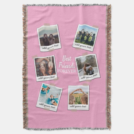 Gepersonaliseerde beste vrienden 6 Foto Aangepast  Deken (Voorkant Verticaal)