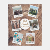 Gepersonaliseerde beste vrienden 6 Foto Aangepast  Fleece Deken (Voorkant)