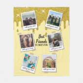 Gepersonaliseerde beste vrienden 6 Foto Aangepast  Fleece Deken (Voorkant)