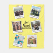 Gepersonaliseerde beste vrienden 6 Foto Aangepast  Fleece Deken (Voorkant)