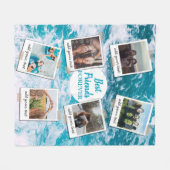 Gepersonaliseerde beste vrienden 6 Foto Aangepast  Fleece Deken (Voorkant (Horizontaal))