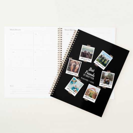 Gepersonaliseerde beste vrienden 6 Foto Aangepast  Planner (Display)