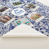 Gepersonaliseerde beste vrienden 6 Foto Aangepast  Sherpa Deken (3/4)