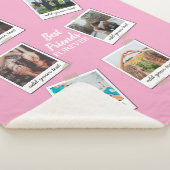 Gepersonaliseerde beste vrienden 6 Foto Aangepast  Sherpa Deken (3/4)