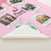 Gepersonaliseerde beste vrienden 6 Foto Aangepast  Sherpa Deken (3/4)