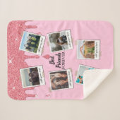 Gepersonaliseerde beste vrienden 6 Foto Aangepast  Sherpa Deken (Voorkant (horizontaal))