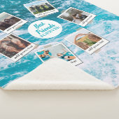 Gepersonaliseerde beste vrienden 6 Foto Aangepast  Sherpa Deken (3/4)