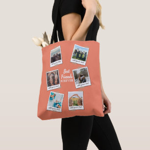 Gepersonaliseerde beste vrienden 6 Foto Aangepast  Tote Bag