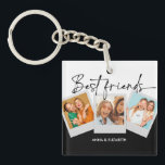 Gepersonaliseerde beste vrienden BFF Bestie script Sleutelhanger<br><div class="desc">Gepersonaliseerde beste vrienden BFF Bestie script Eenvoudig</div>