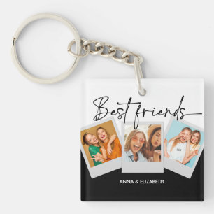 Gepersonaliseerde beste vrienden BFF Bestie script Sleutelhanger
