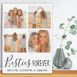 Gepersonaliseerde beste vrienden Foto Collage voor Fotoplaat<br><div class="desc">Viel je beste vriend en vriendschap met een notitieboek van beste vrienden op maat voor foto's. Of het nu een verjaardag is, Kerstmis, of vriendschap die dit beste vriendenknapje notitieboek geeft, is een prachtig cadeau dat de komende jaren een schat zal zijn. Aangepast met 4 van je favoriete foto's en...</div>