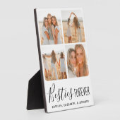 Gepersonaliseerde beste vrienden Foto Collage voor Fotoplaat (Zijkant)