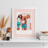 Gepersonaliseerde Beste Vrienden Foto Pastel Boho Poster