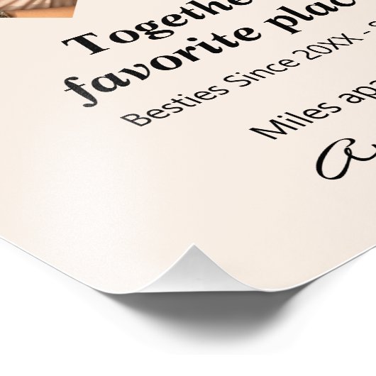 Gepersonaliseerde Beste Vrienden Foto Poster, Vrie Foto Afdruk (Hoek)