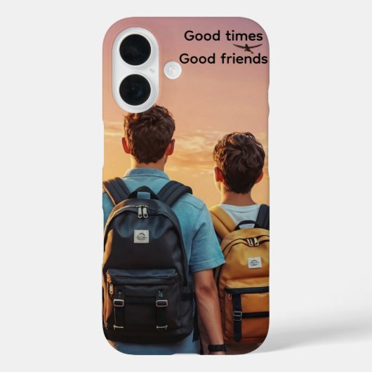 Gepersonaliseerde beste vrienden illustratie Case-Mate iPhone case (Achterkant)