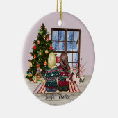 Gepersonaliseerde beste vrienden kerst ornament (Rechts)