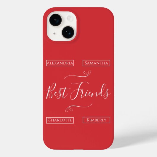 Gepersonaliseerde Beste Vrienden Moderne Typografi Case-Mate iPhone Case (Achterkant)