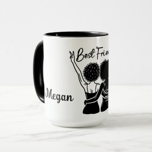 Gepersonaliseerde beste vrienden mok (Voorkant links)