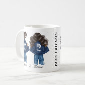 Gepersonaliseerde Beste Vrienden Ram Maagd Meisje  Koffiemok (Voorkant links)