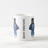 Gepersonaliseerde Beste Vrienden Ram Tweeling Meis Koffiemok (Center)