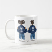 Gepersonaliseerde Beste Vrienden Ram Weegschaal Me Koffiemok (Links)