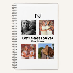 Gepersonaliseerde beste vrienden voor altijd 4 fot notitieboek