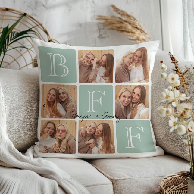Gepersonaliseerde beste vrienden voor altijd 6 Fot Kussen (Celebrate your unbreakable bond with this "Best Friends Forever" photo pillow! )
