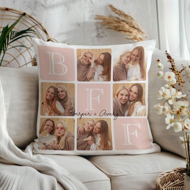 Gepersonaliseerde beste vrienden voor altijd 6 Fot Kussen (Celebrate your unbreakable bond with this "Best Friends Forever" photo pillow! )