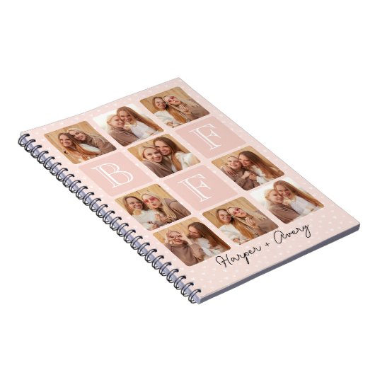 Gepersonaliseerde beste vrienden voor altijd 9 Fot Notitieboek (Rechterzijde)