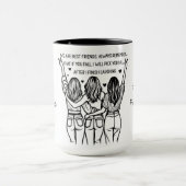 Gepersonaliseerde beste vrienden voor altijd mok (Midden)