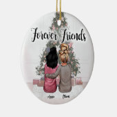 Gepersonaliseerde beste vrienden voor altijd Ornam Keramisch Ornament (Rechts)