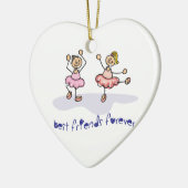 GEPERSONALISEERDE BESTE VRIENDEN VOOR BUITENLANDSE KERAMISCH ORNAMENT (Links)