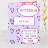 Gepersonaliseerde beste vriendenkaart voor de gebo kaart (Gele Bloem)