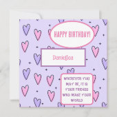 Gepersonaliseerde beste vriendenkaart voor de gebo kaart (Voorkant)