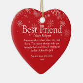Gepersonaliseerde beste vriendenkring kerstmis keramisch ornament (Rechts)