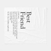 Gepersonaliseerde beste vriendschapsdefinitie Mode Fleece Deken (Voorkant (Horizontaal))