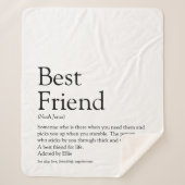 Gepersonaliseerde beste vriendschapsdefinitie sherpa deken (Voorkant)