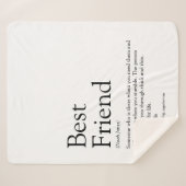 Gepersonaliseerde beste vriendschapsdefinitie sherpa deken (Voorkant (horizontaal))