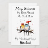 Gepersonaliseerde beste vrouw ooit kerst Kaart (Voorkant / Achterkant)