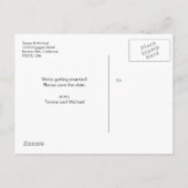 Gepersonaliseerde Bestemming Bruiloft Strand water Aankondigingskaart (Achterkant)