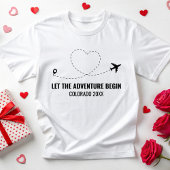 Gepersonaliseerde bestemming Wedding Travel Elopem T-shirt
