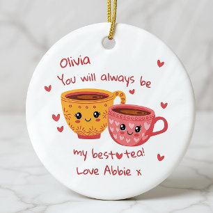 Gepersonaliseerde Bestie Fotocadeau Keramisch Ornament