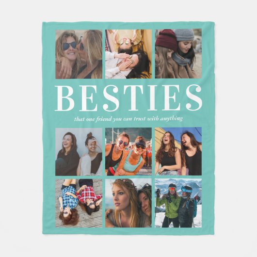 Gepersonaliseerde Bestie Gift | Beste vriend Fleece Deken (Voorkant)