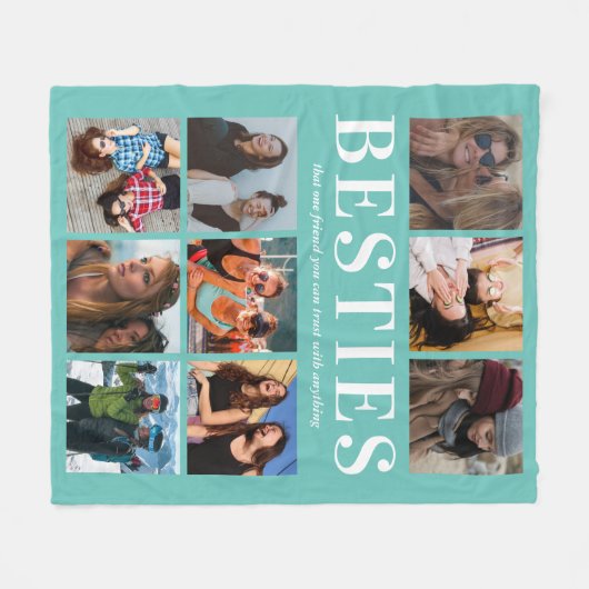 Gepersonaliseerde Bestie Gift | Beste vriend Fleece Deken (Voorkant (Horizontaal))