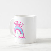 Gepersonaliseerde Besties BFF Beste vrienden Koffiemok (Voorkant links)