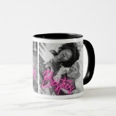 Gepersonaliseerde "Besties" zwart-wit foto Mok (Voorkant rechts)